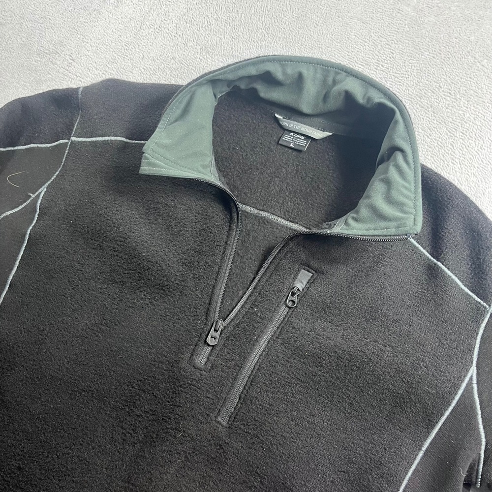 Kuhl Interceptr 1/4 Zip Fleece Pullover Mens XL Black Charcoal 3111 F16